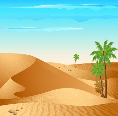 background desert design elements vector