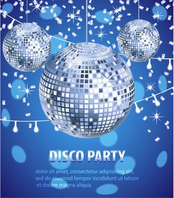 disco night party neon background vector