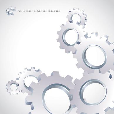 silver gear wheels vector background