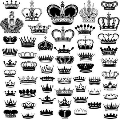 royal crown vintage design vectors