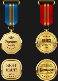 gorgeous medal award vector