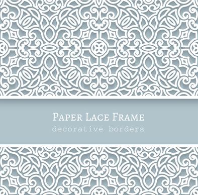 paper lace frame vector background