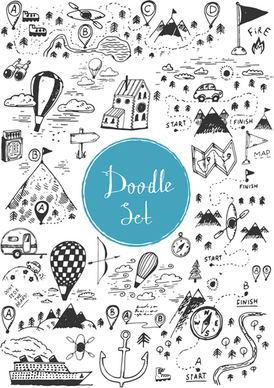 doodle vector set