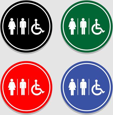 vector toilet sign man and woman design