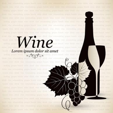 elegant restaurant wine menu vector graphics