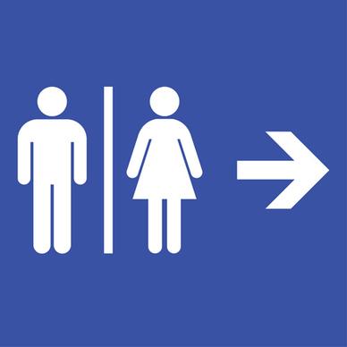 vector toilet sign man and woman design