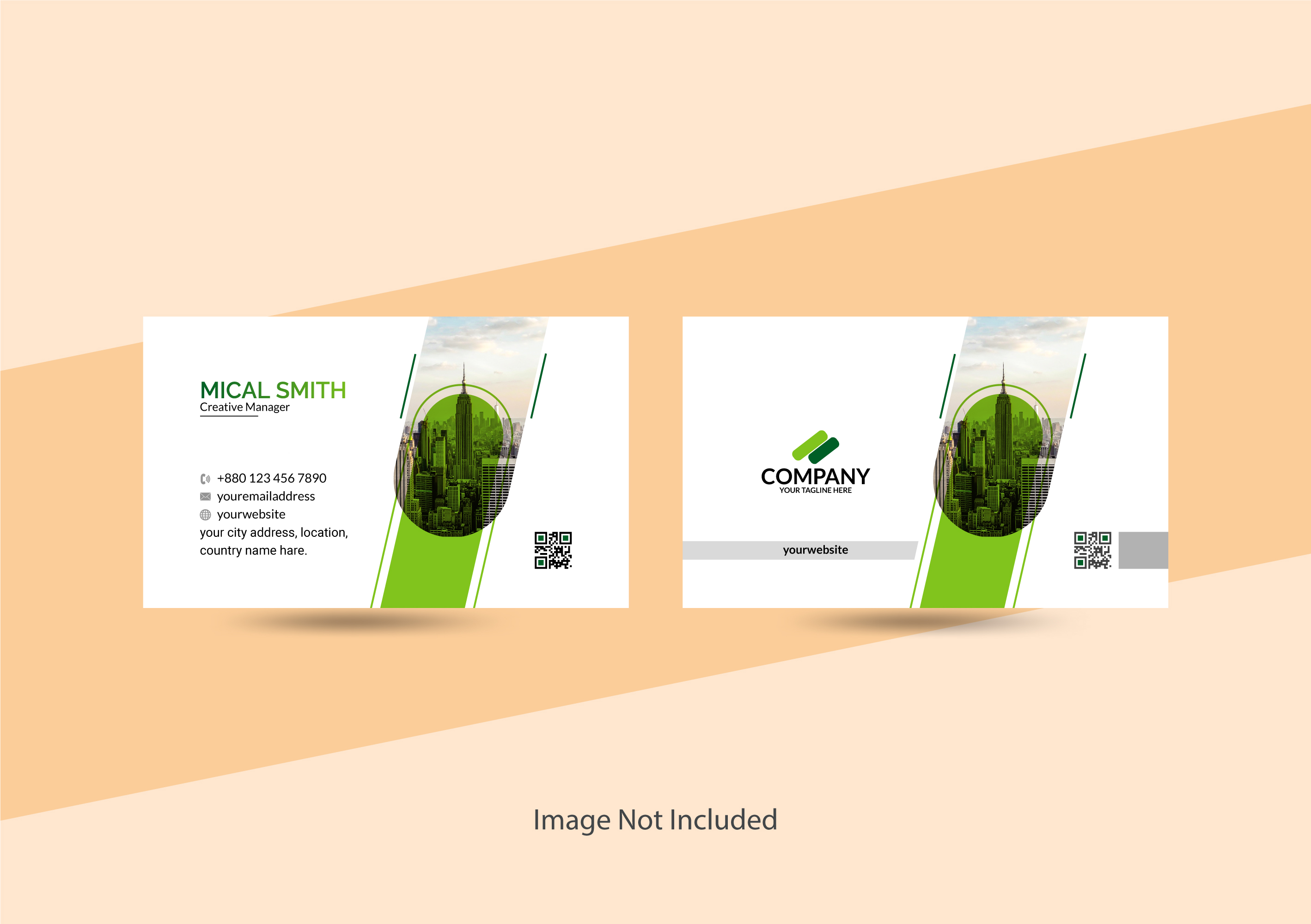 business card template elegant scenic decor