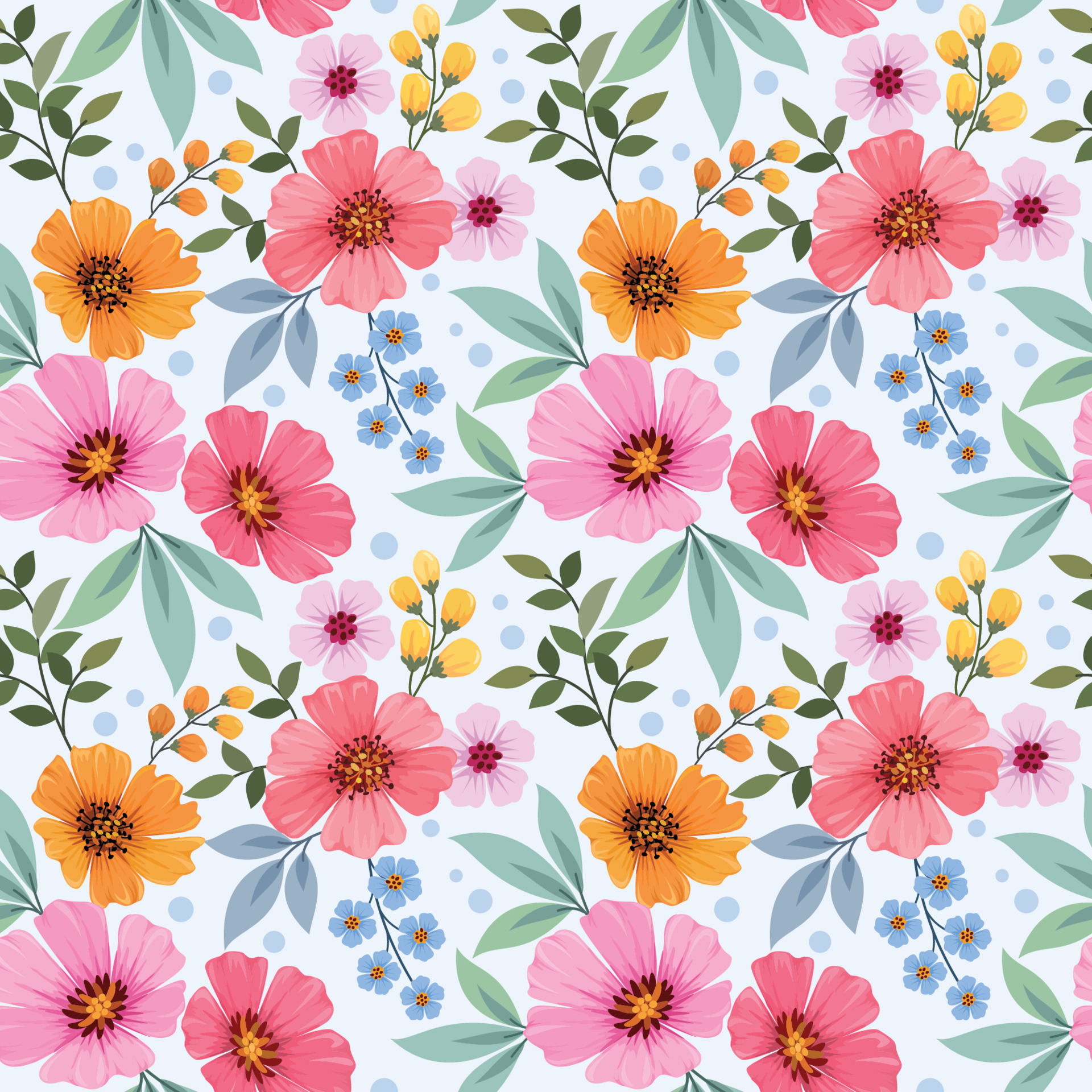 flowers pattern elegant classic blooming