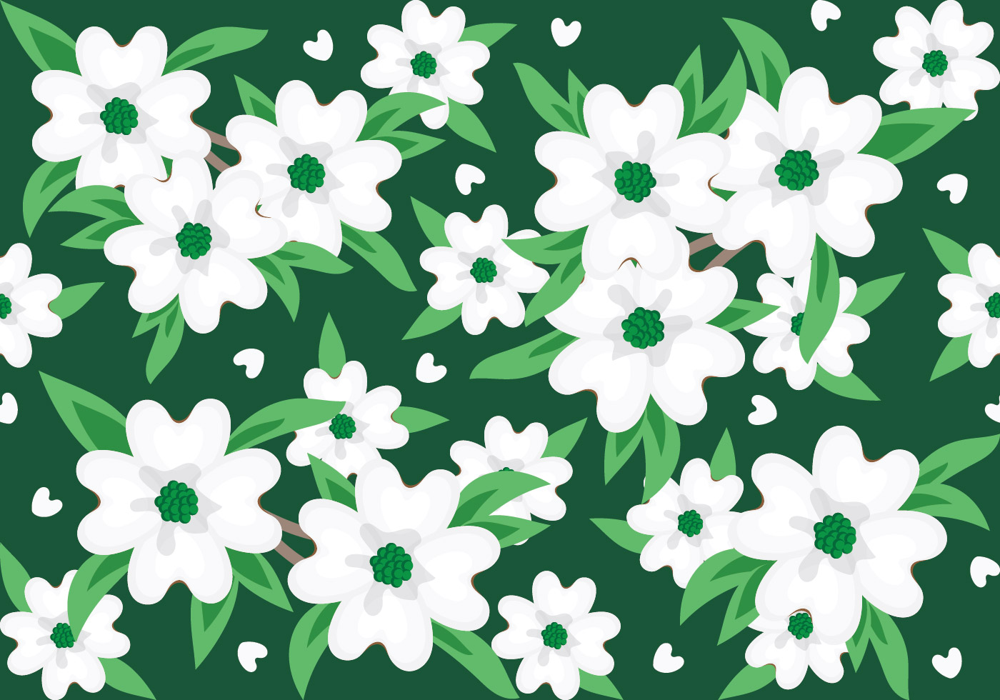 flowers pattern contrast classic design