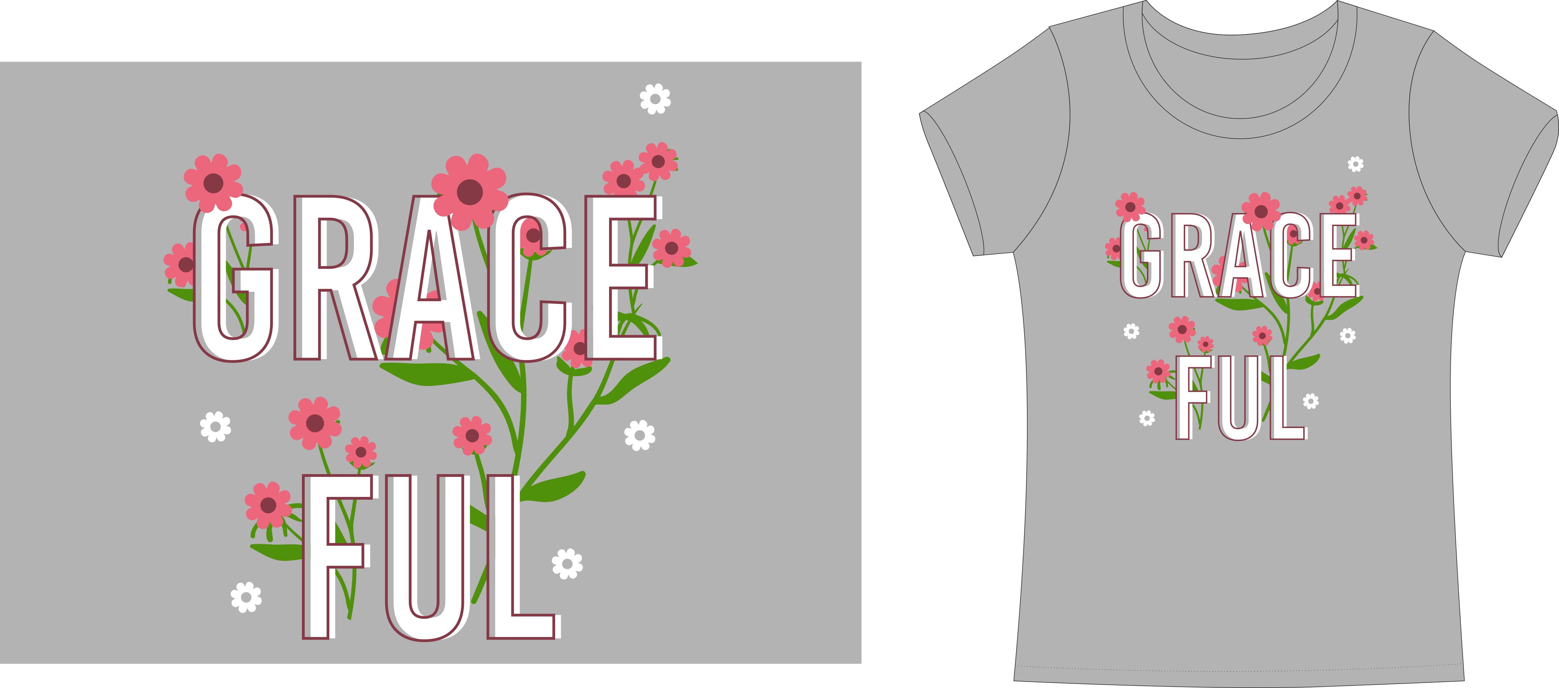 tshirt template flowers texts decor