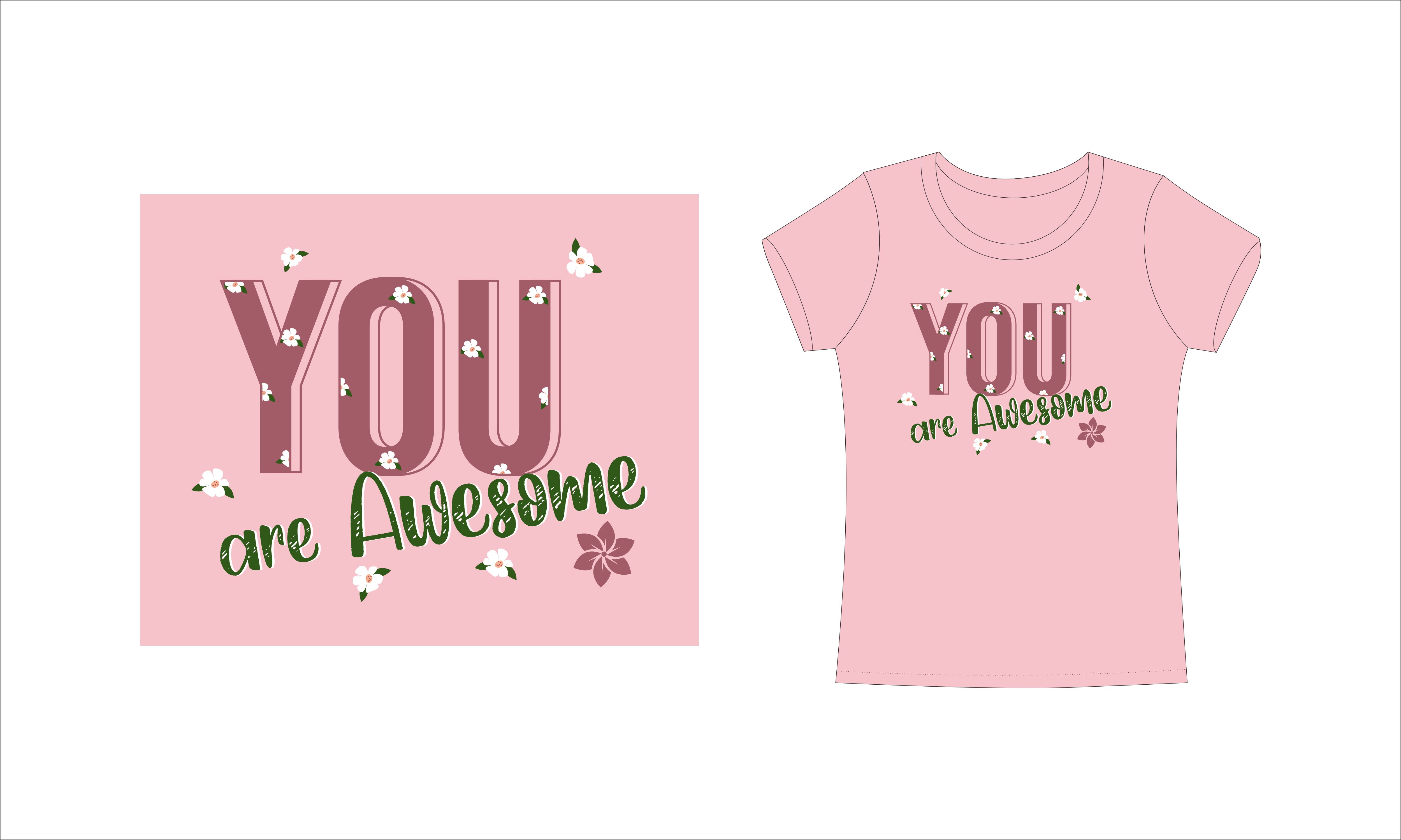 tshirt design elements flowers quotes decor