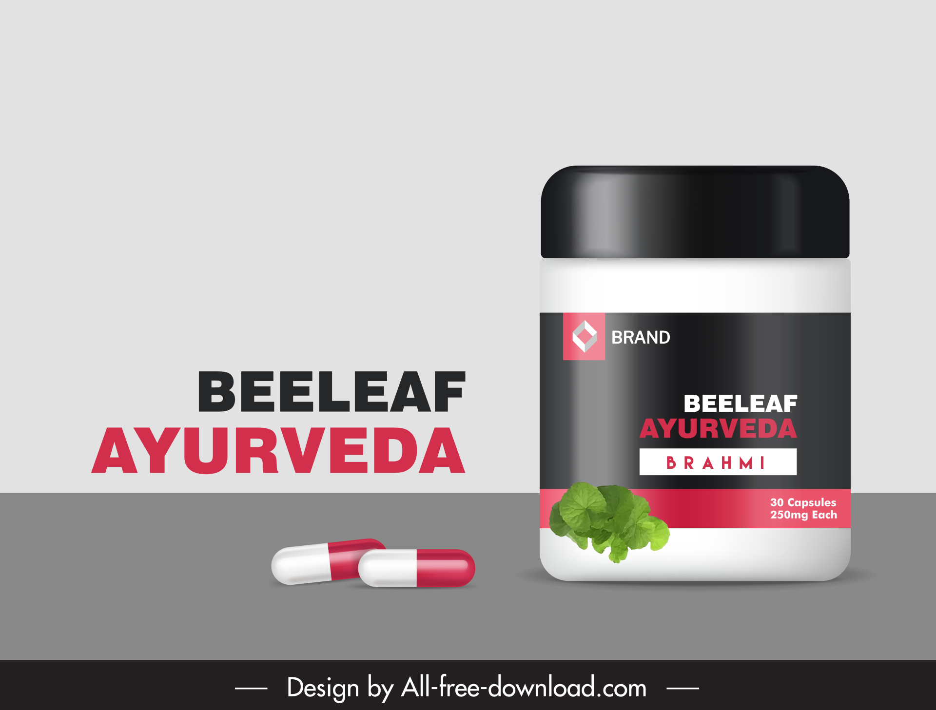 ayurveda Cosmetics Bottle Packaging Template modern elegance 