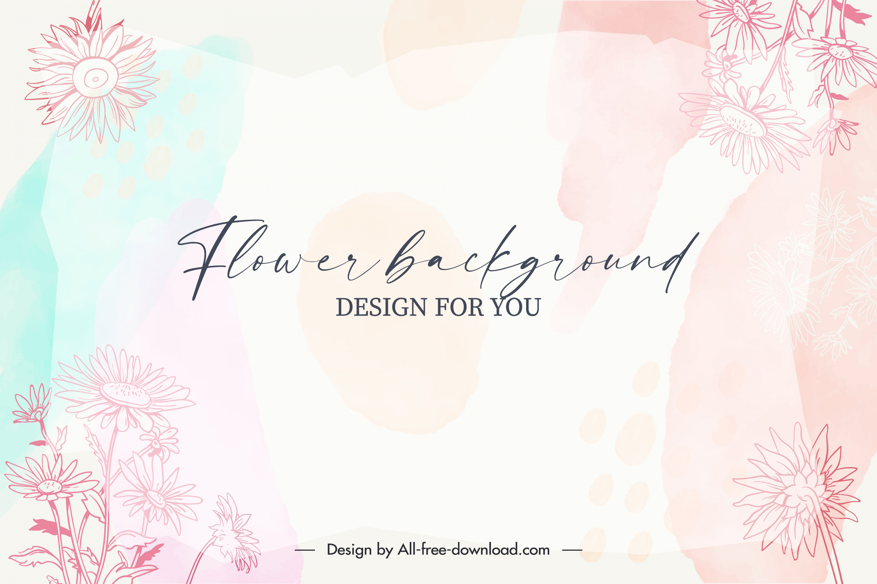 floral background template elegant classical bright blurred decor