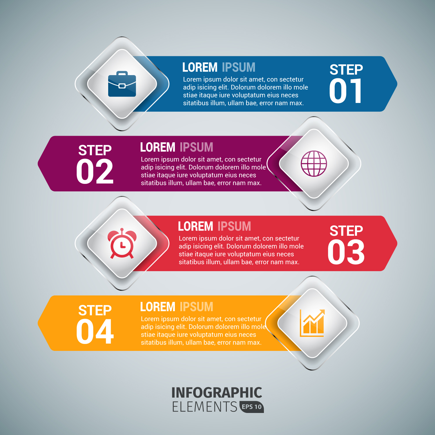 colorful arrow infographic