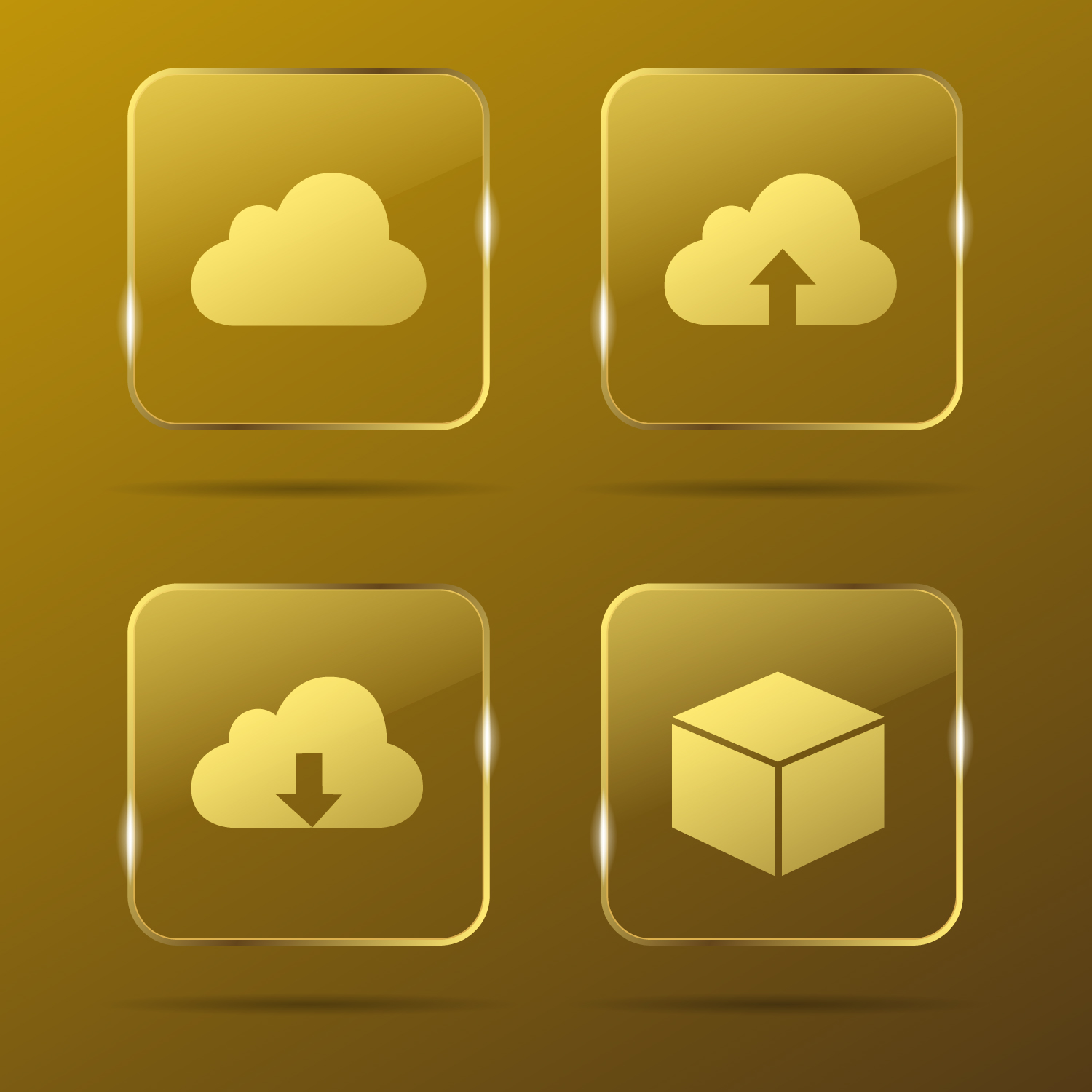 cloud gold buttons