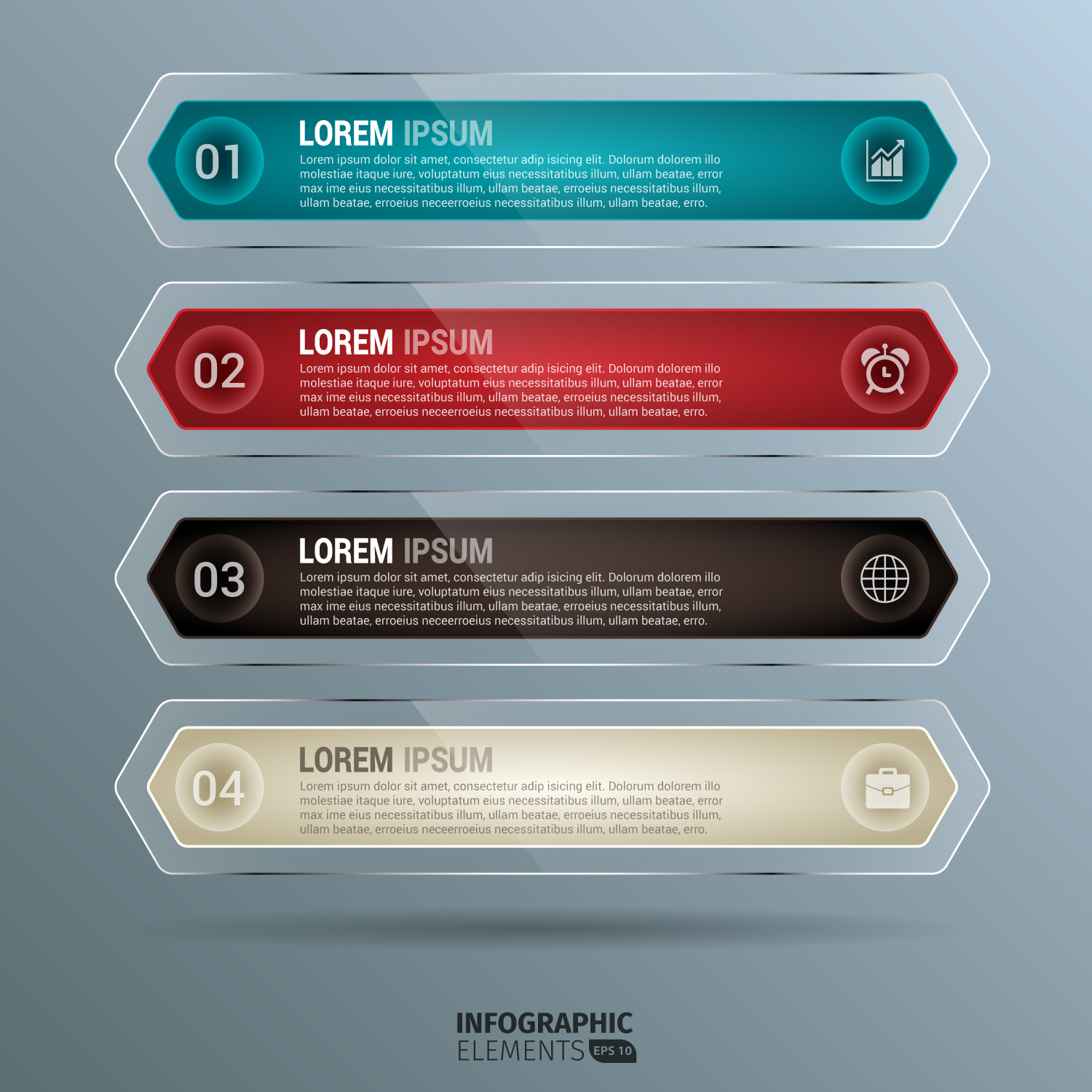 glossy rounded lozenge infographics