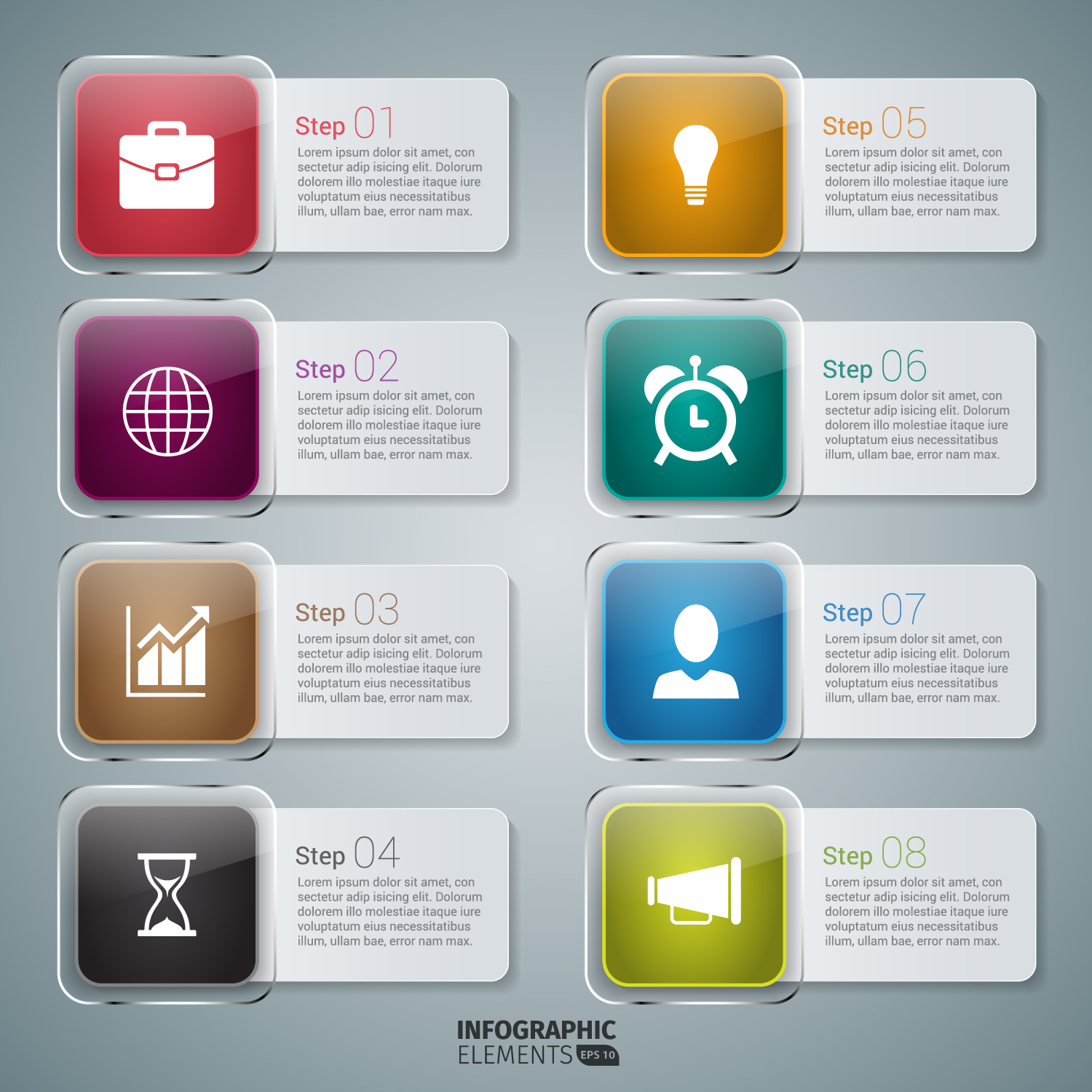 icon infographic banner design elements