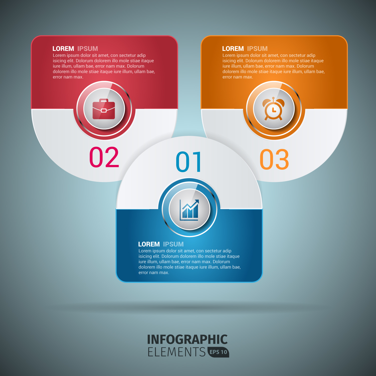 infographic rounded design elements template