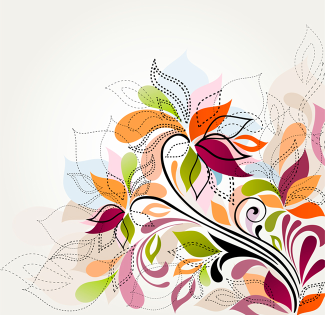 colorful floral vector