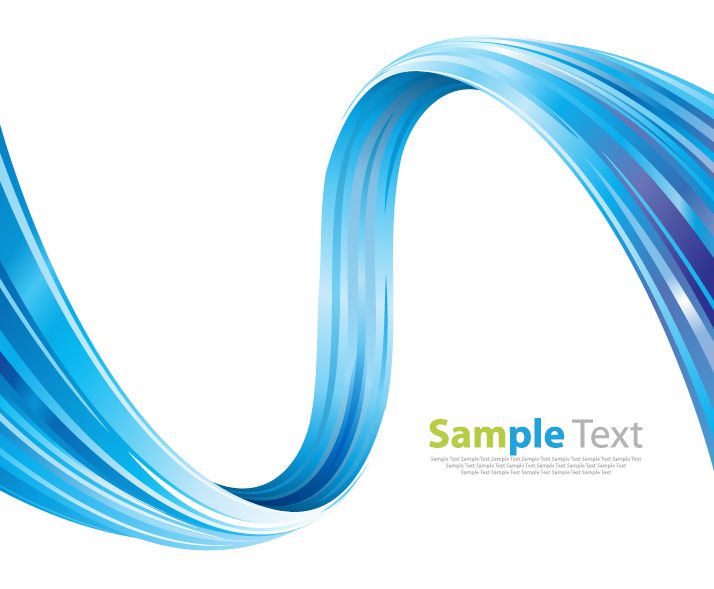 abstract blue business technology wave vector illustration