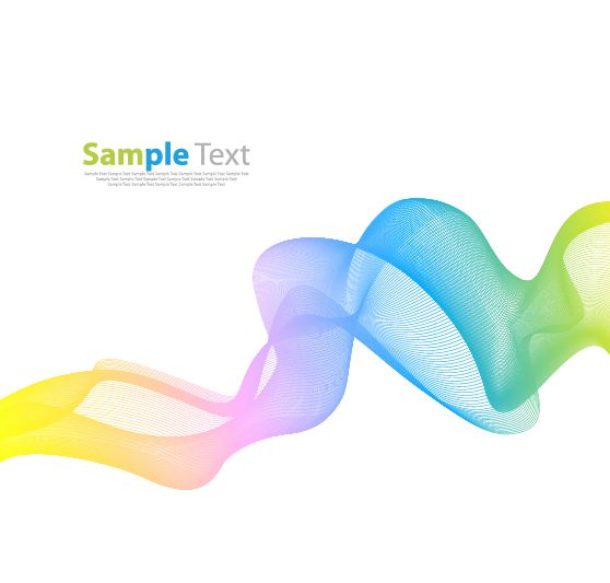 abstract colorful background with wave lines vector illustration