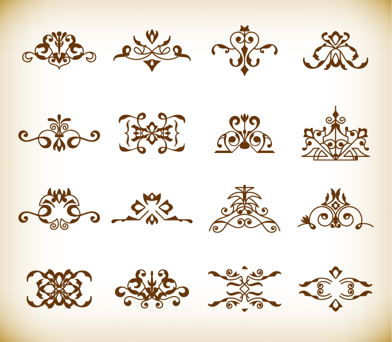 decorative design elements vector set