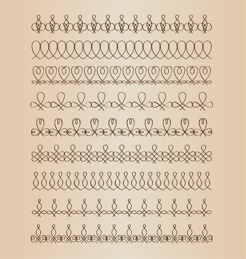 vector line border set design element