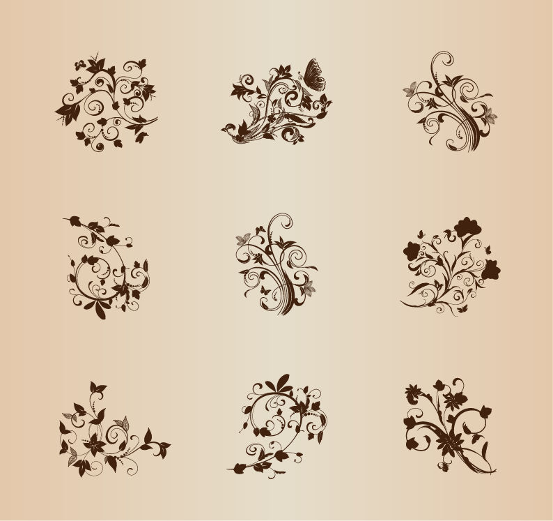 collection of design ornamental elements