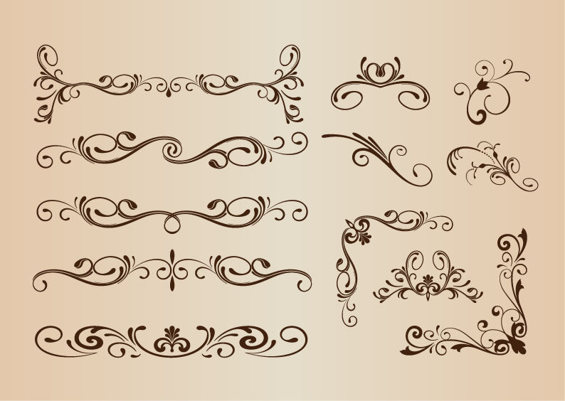 vector set of decorative elements