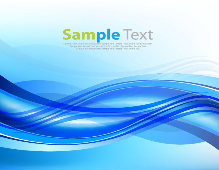 abstract blue waves vector graphic for design