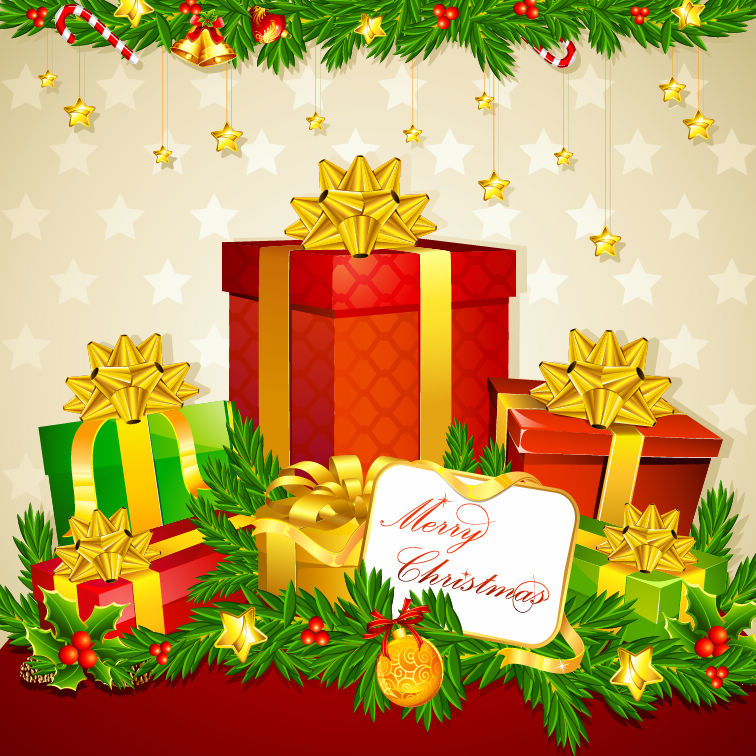 gift boxes for christmas vector illustration