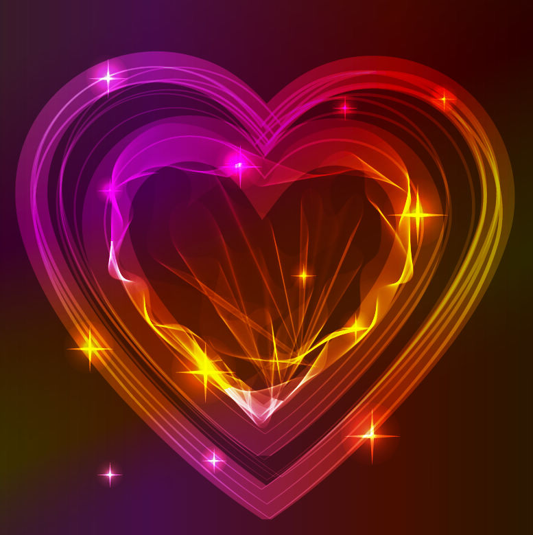 abstract heart valentine background vector graphic