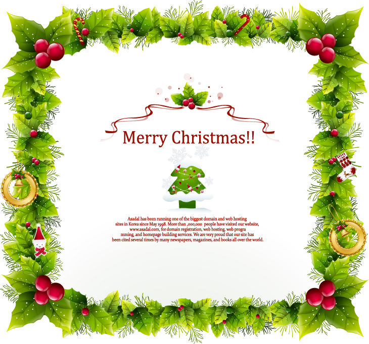 christmas frame vector graphic