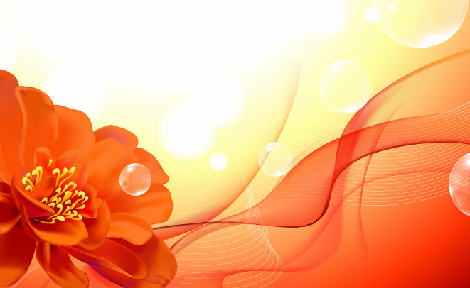 red flower abstract background