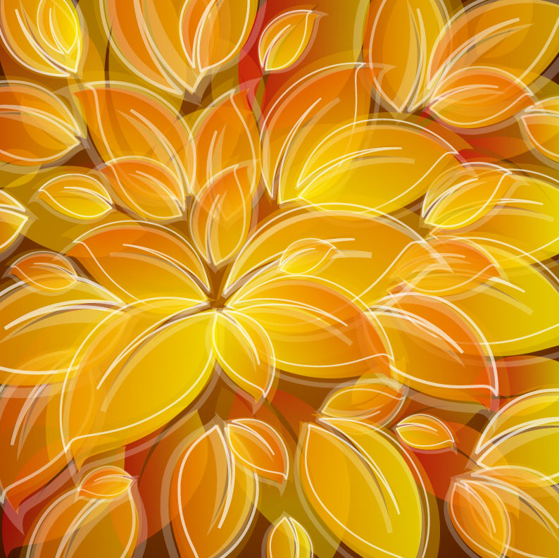 autumn flowers vector background