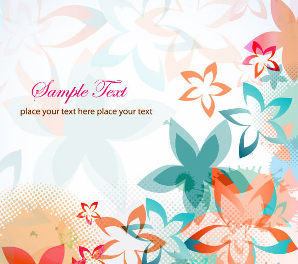 colored floral background