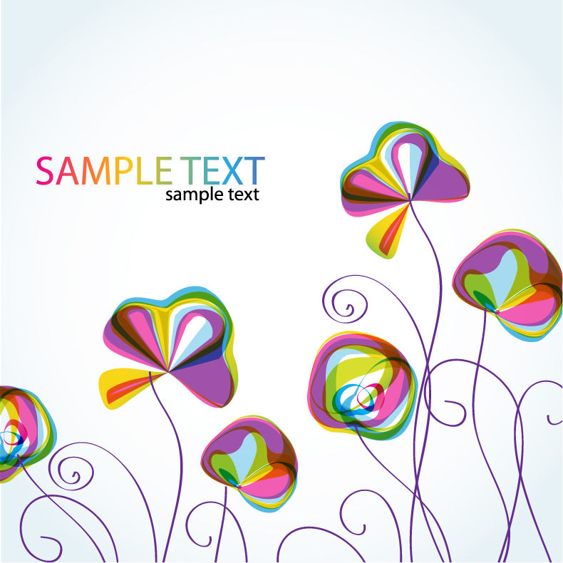 colorful flowers vector