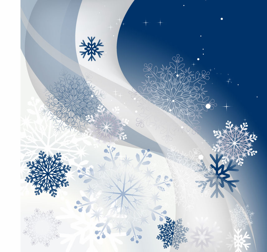 winter background with snowflakes