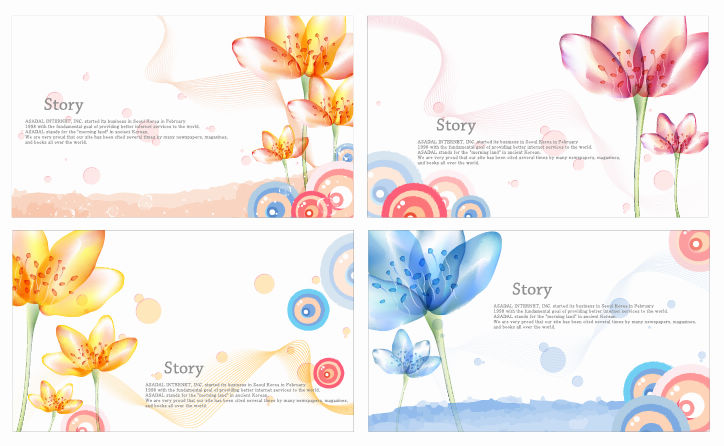 romantic flower vector banners