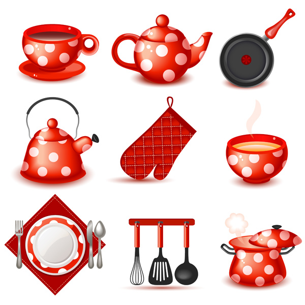 cute utensils vector collections