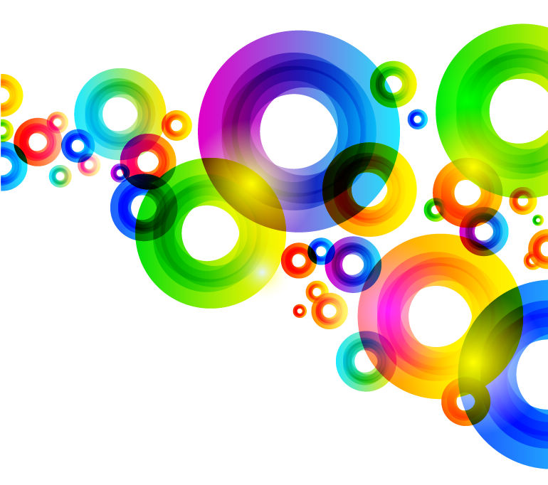 colorful circles background vector graphic