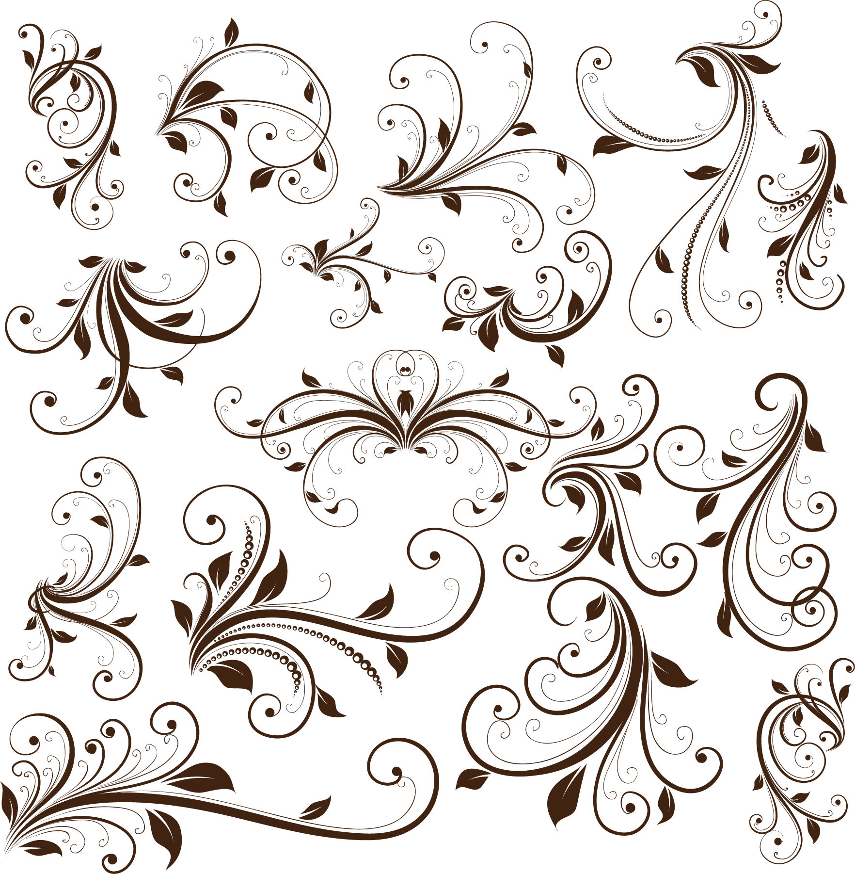 swirl floral decorative