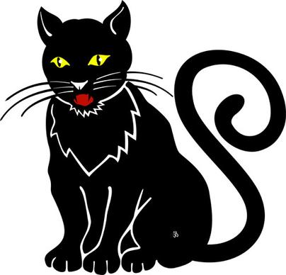 black cat vector illustration