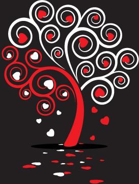 love tree vector graphic