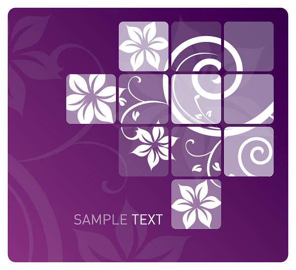 swirly flower design vector