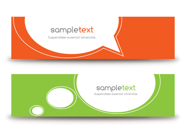 minimal banners vector graphic