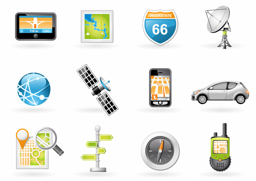 navigation and transport icons