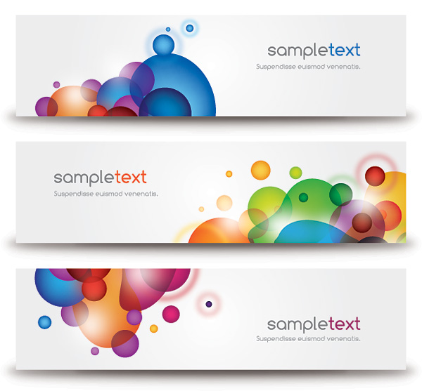 beautiful modern banners vector