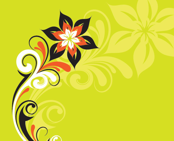 stylized plant vector graphic