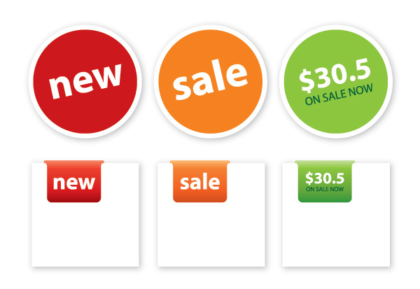 price tags vector graphic